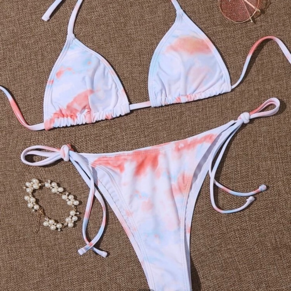 SHEIN tie dye bikini L